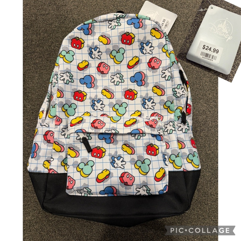 Disney Kids Mickey Mouse Patterned Backpack